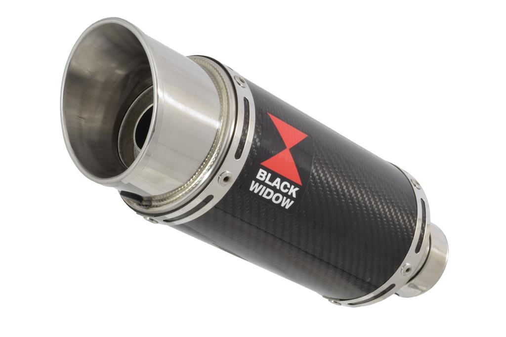BLACK WIDOW ウレタン BLACK WIDOW CARBON FIBRE EXHAUST SILENCER END CAN 200MM SLIP